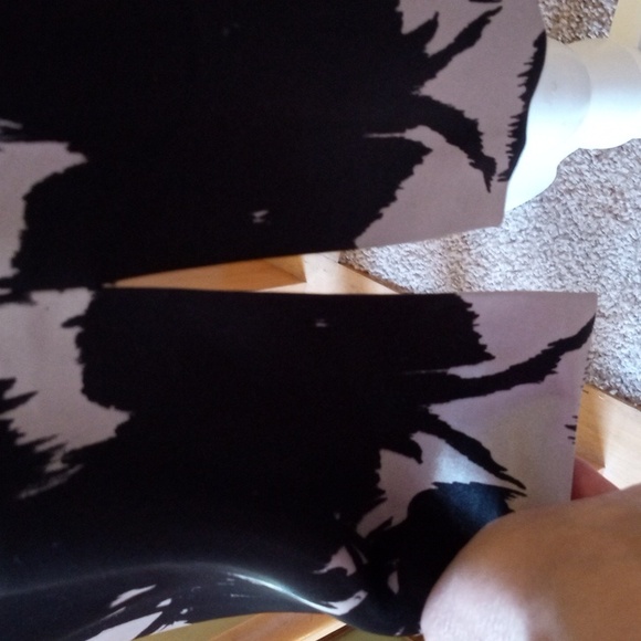 WHBM removable straps bow accent satin feel midi floral formal dress, like new - Picture 6 of 15